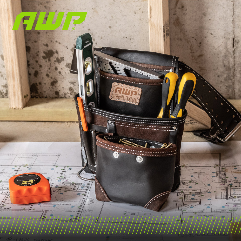 Carpenter Pouch Awp Trapjaw Oil Tan Leather Tool Rig L 903