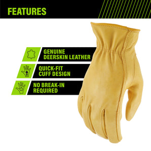 GRAIN LEATHER DEERSKIN GLOVES