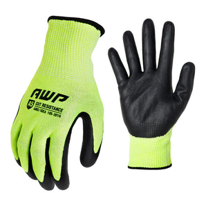 ANSI A5 CUT PROTECTION GLOVES (HI-VIS)