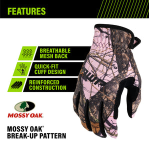 WOMENS PERFORMANCE UTILITY GLOVES - MOSSY OAK